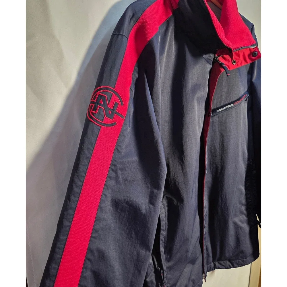 Nautica Vintage Competition Men's Medium Navy Red Lined Jacket XL Sporty Classic